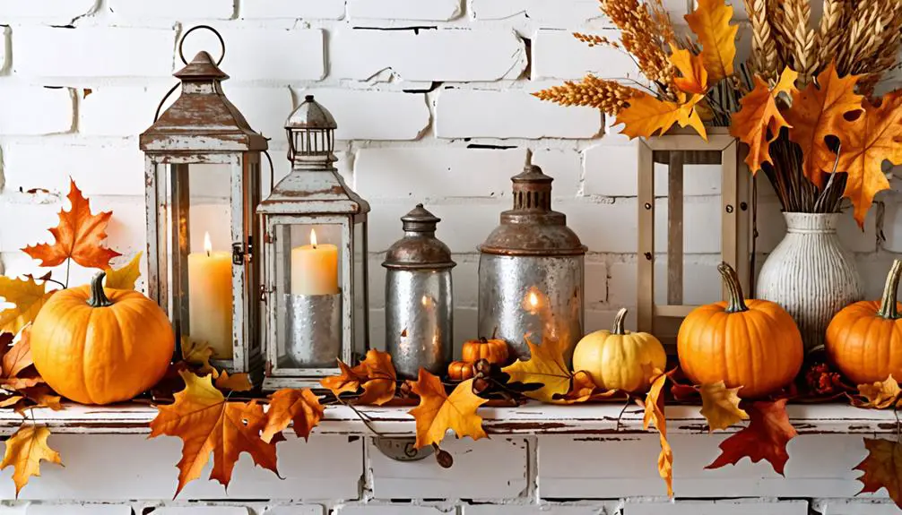festive mantel seasonal accents