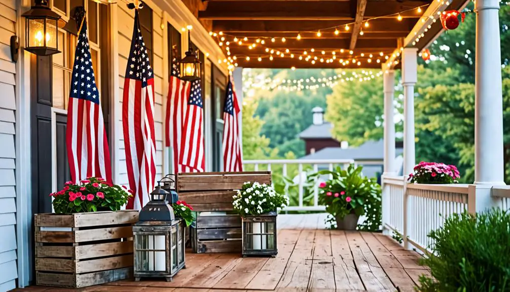 festive red white blue