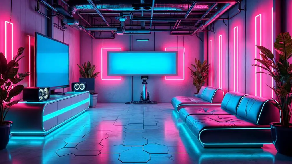 futuristic neon urban aesthetics