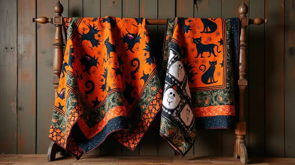 halloween quilt display care