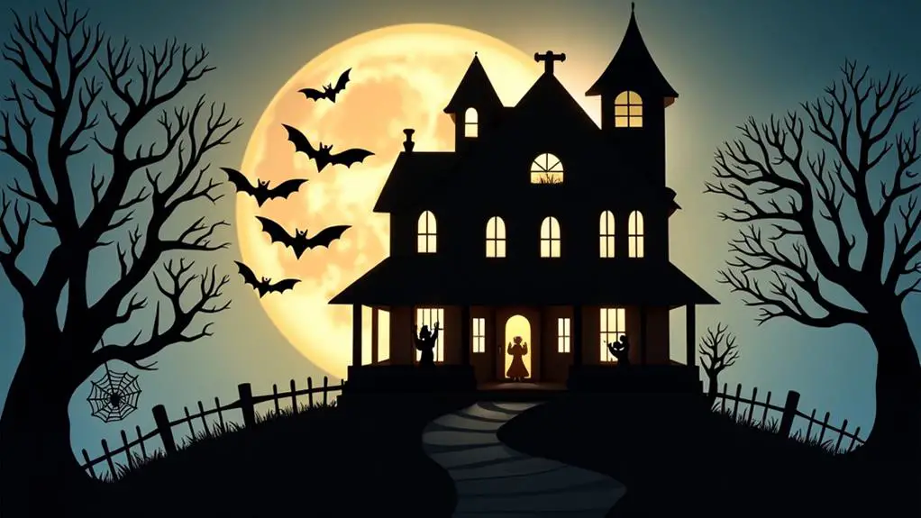 halloween themed wooden decorations