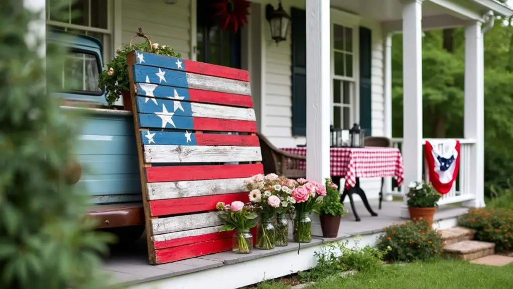 handcrafted rustic flag creations