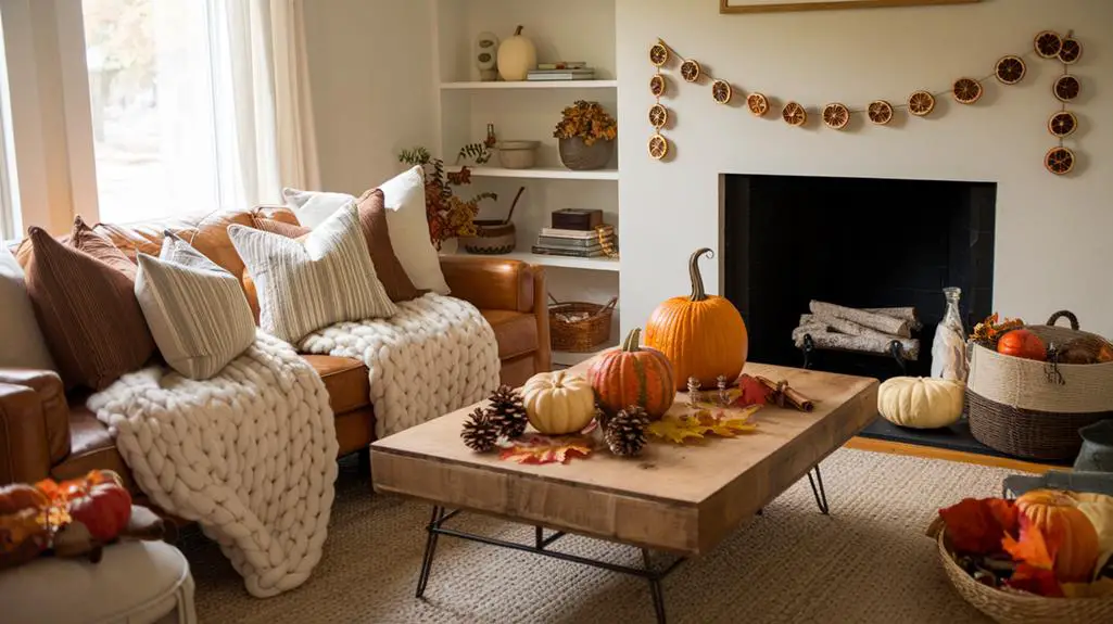 incorporate autumnal natural elements