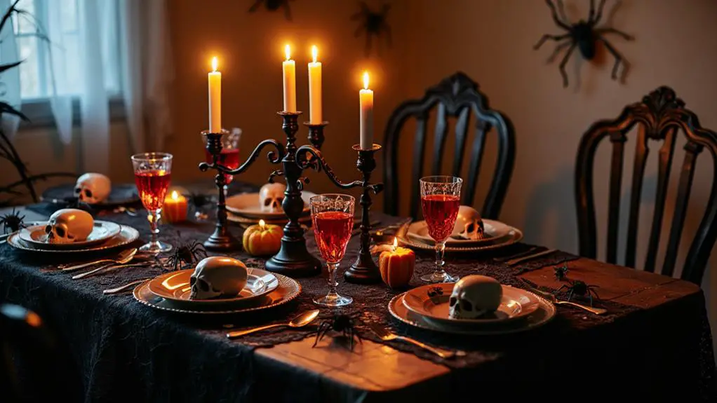 macabre dining arrangements decor