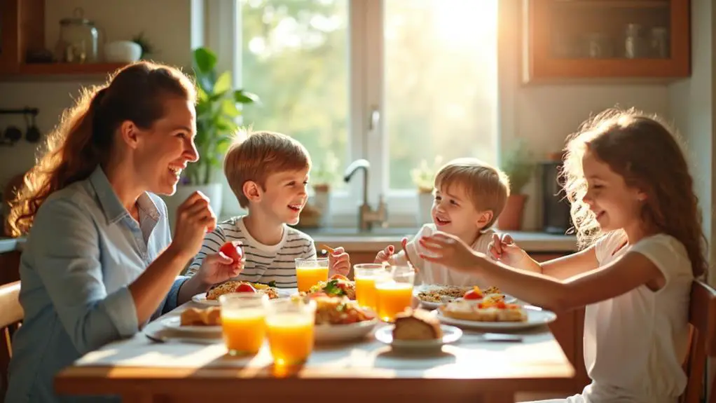 morning togetherness with family