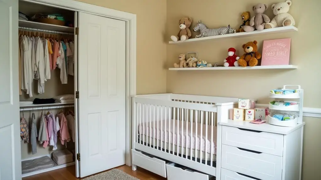 organized baby essentials storage