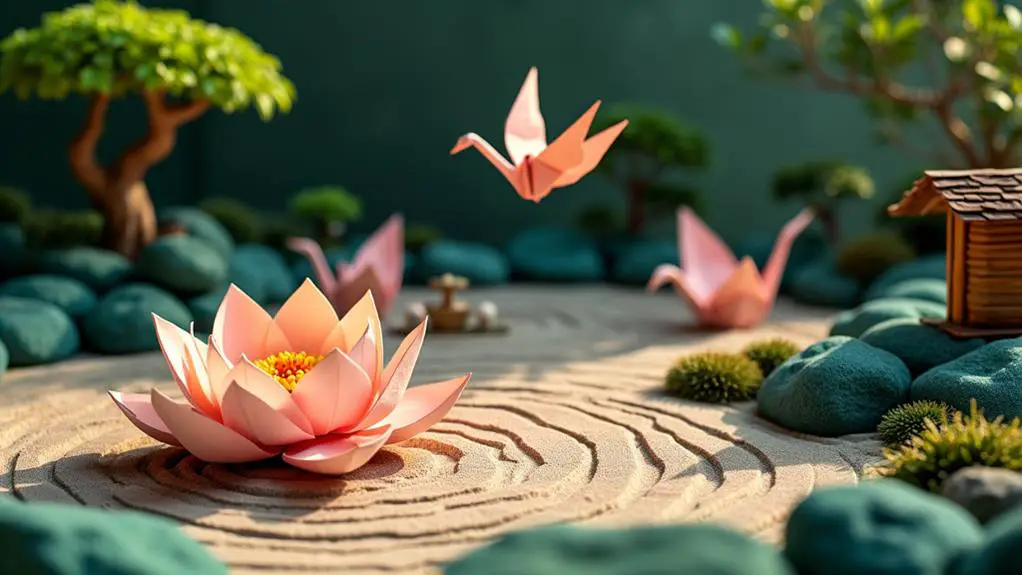 origami oasis artistic tranquility