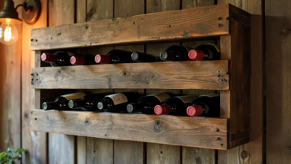 pallet wood wine rack