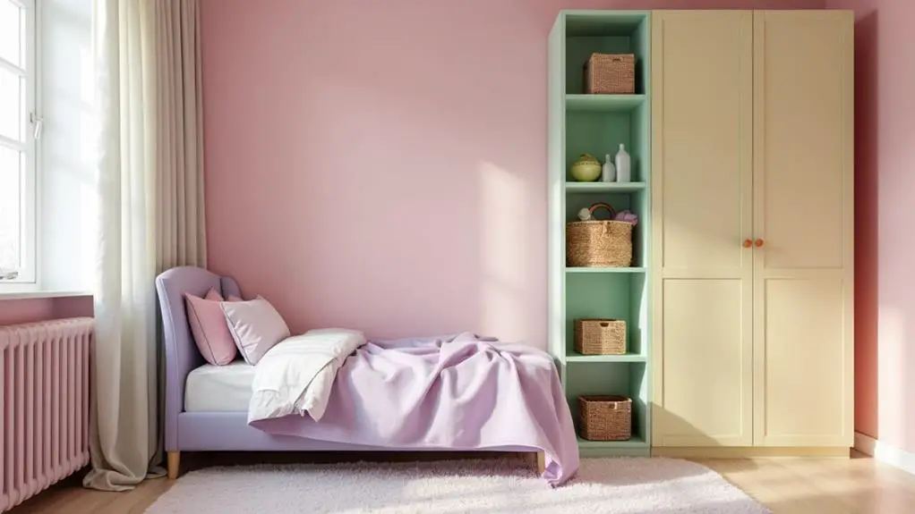 pastel colored storage options