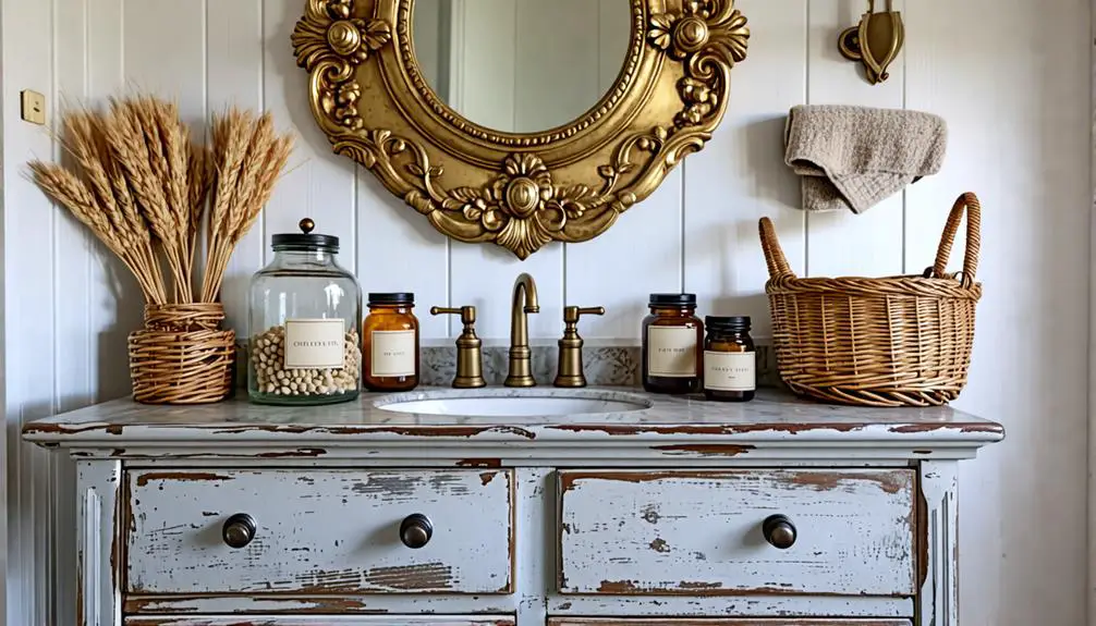 repurposed antique vanity furniture