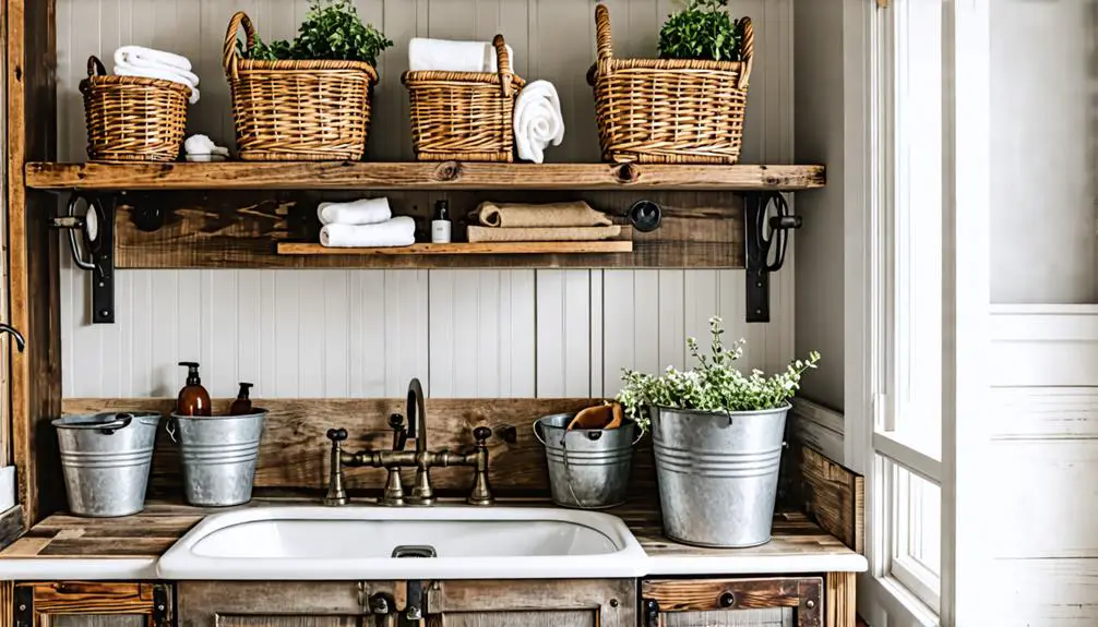 rustic bathroom storage solutions