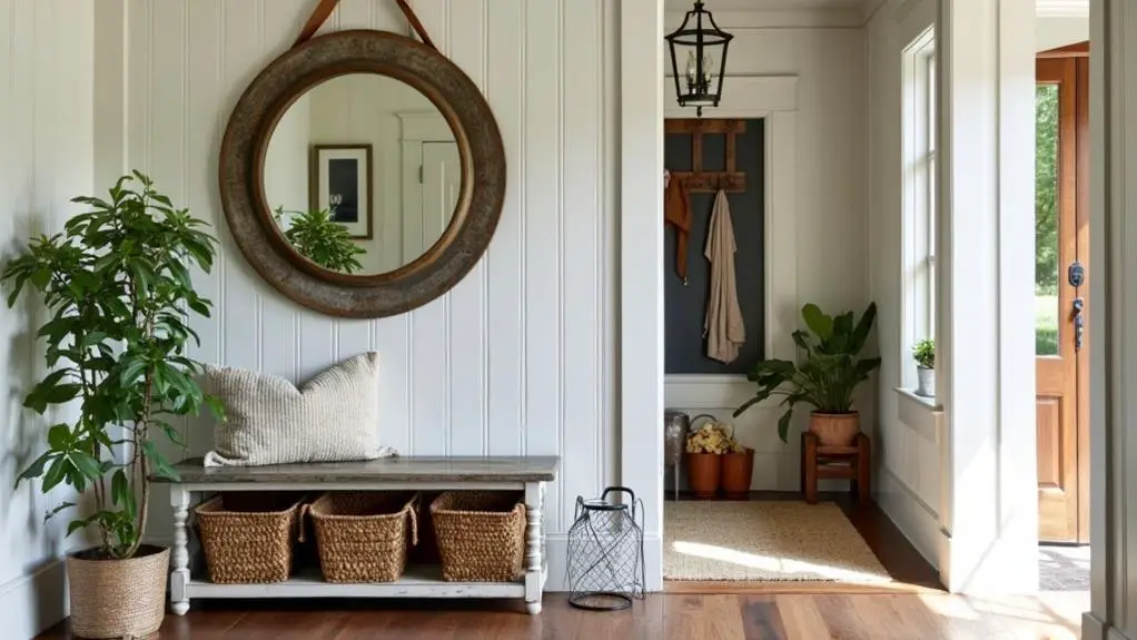rustic charm farmhouse entryway