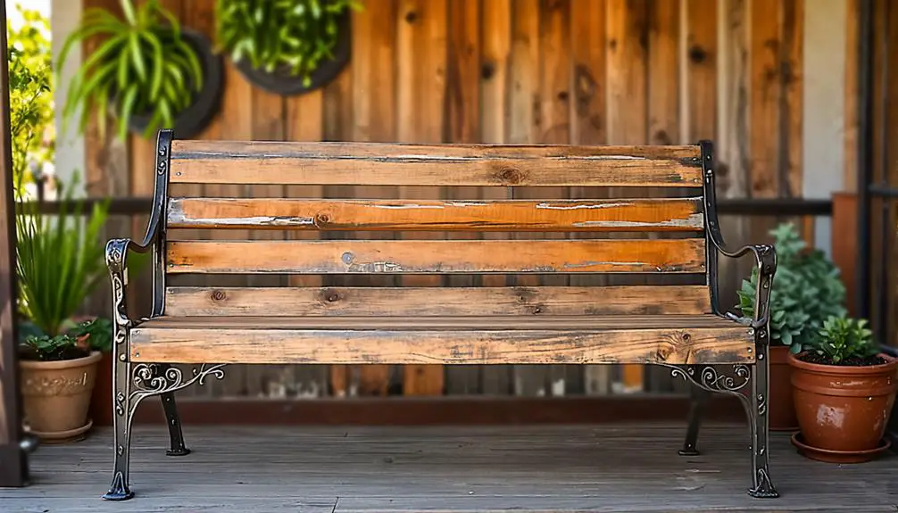 rustic diy farmhouse bench