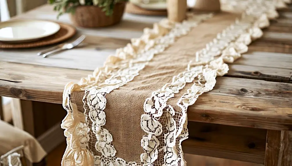 rustic diy table runner