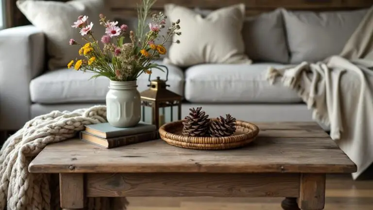 rustic farmhouse coffee table decor