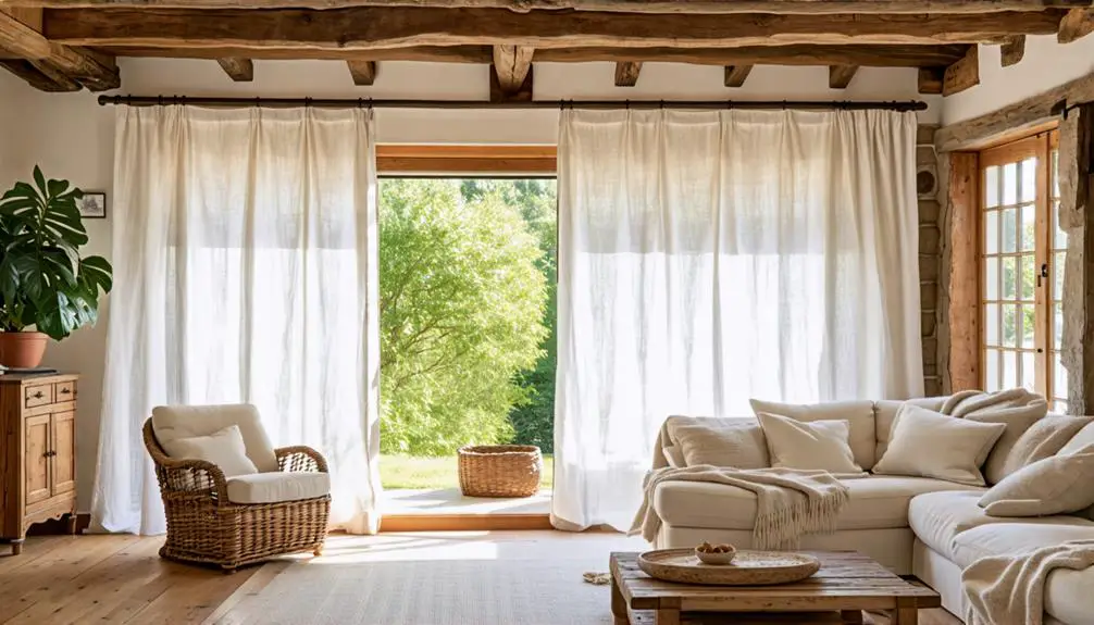 rustic farmhouse curtain ideas