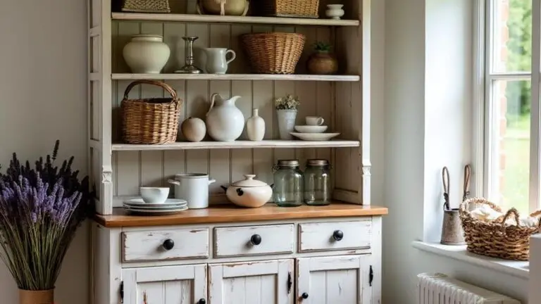 rustic farmhouse hutch styling