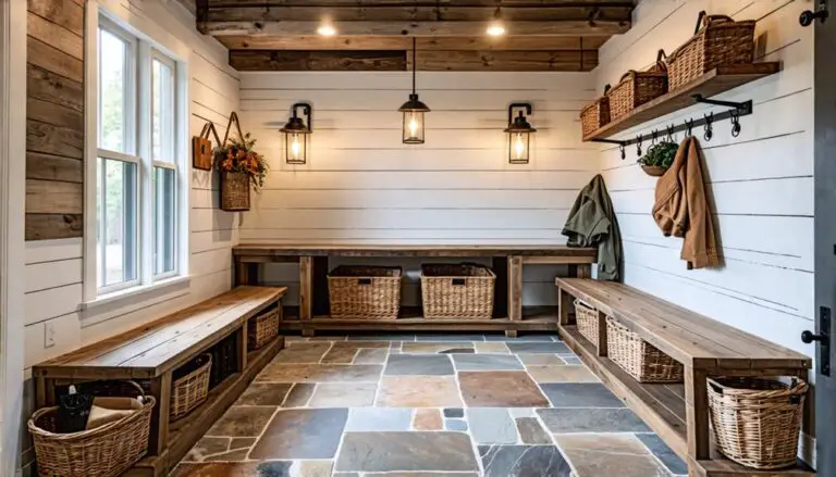 rustic farmhouse mudroom transformation