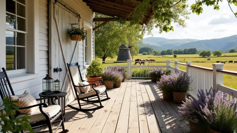 rustic farmhouse patio design