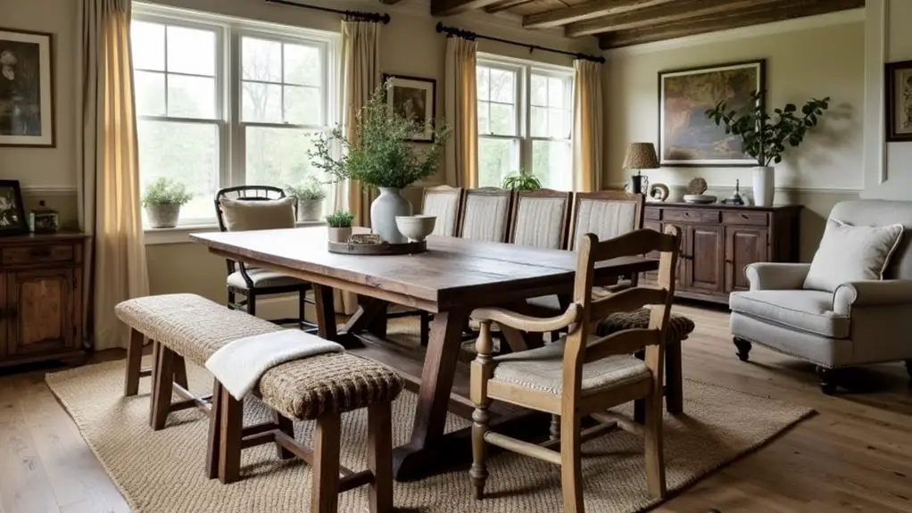 rustic farmhouse seating choices