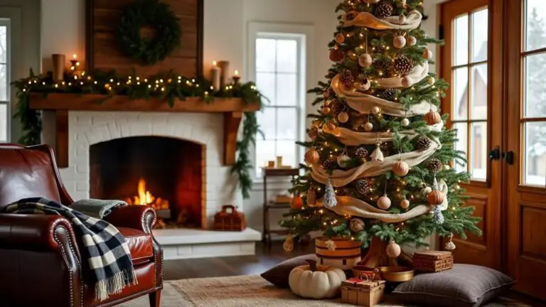 rustic holiday tree decor