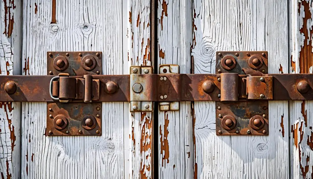 rustic metal hardware details