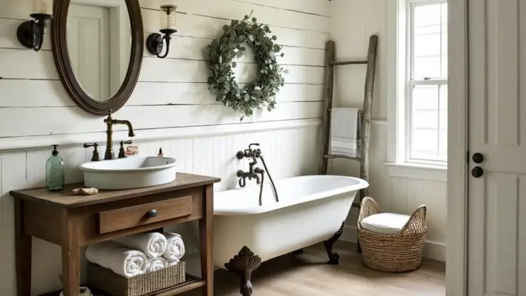 rustic spa bathroom decor