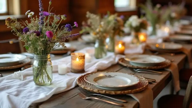 rustic table settings inspiration