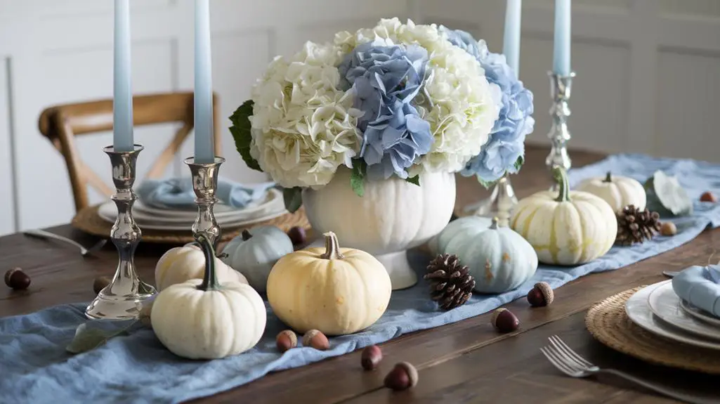 seasonal blue centerpiece ideas
