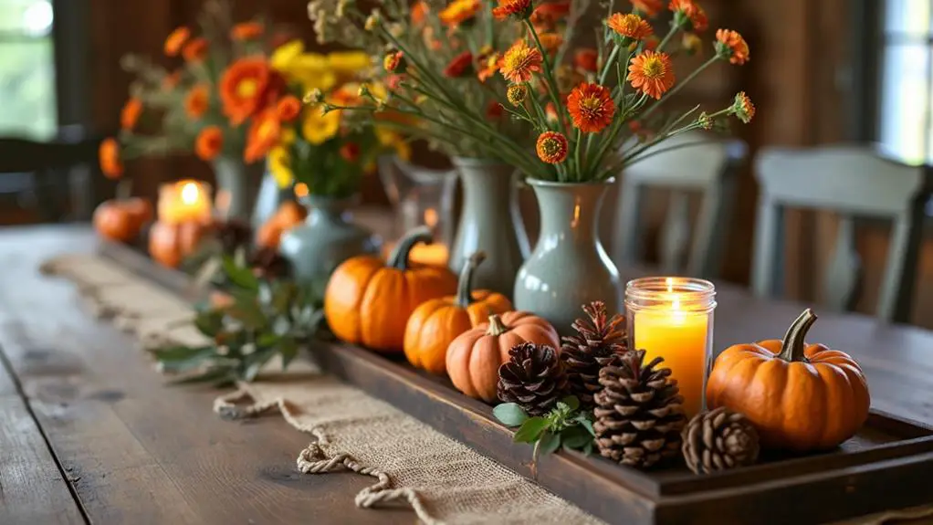 seasonal farmhouse table decor