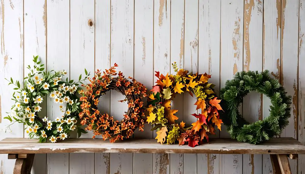 seasonal rustic farmhouse wreaths