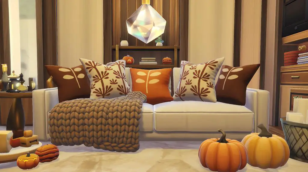 sim style decor pillows blankets