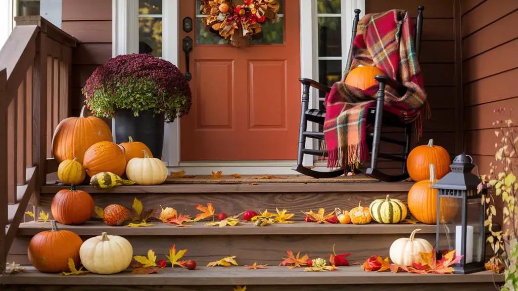 simple fall porch decorations
