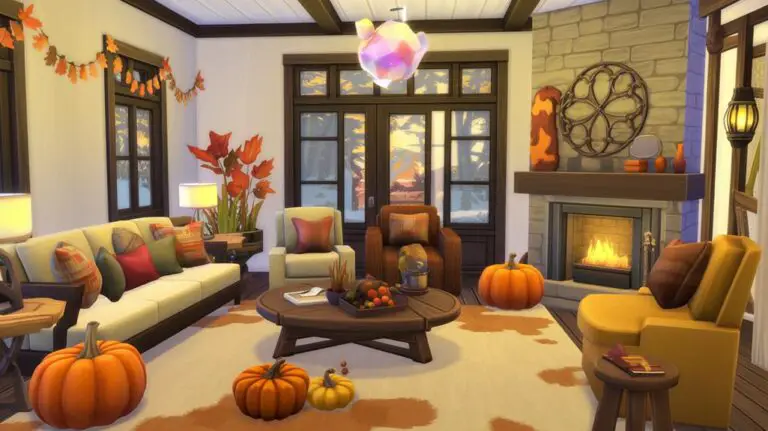 sims 4 autumn decoration ideas