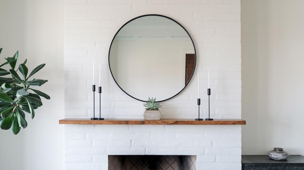 sleek simple mantel design