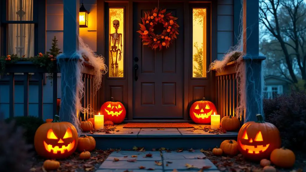 spooky decorations and lights