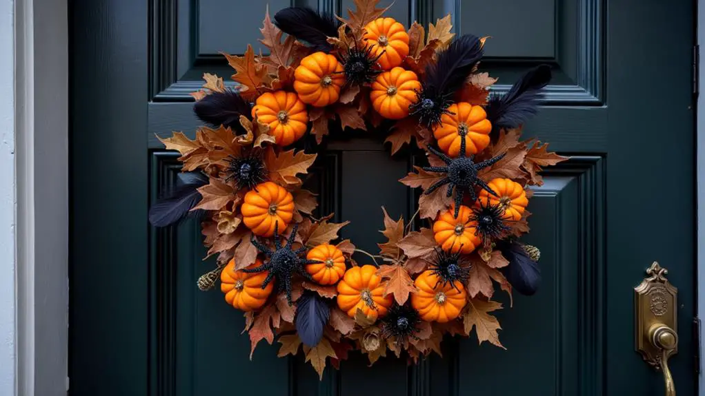spooky front door decor