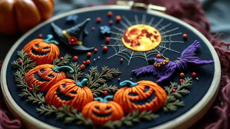 spooky fun halloween embroidery