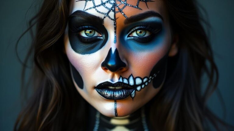 spooky glam halloween makeup