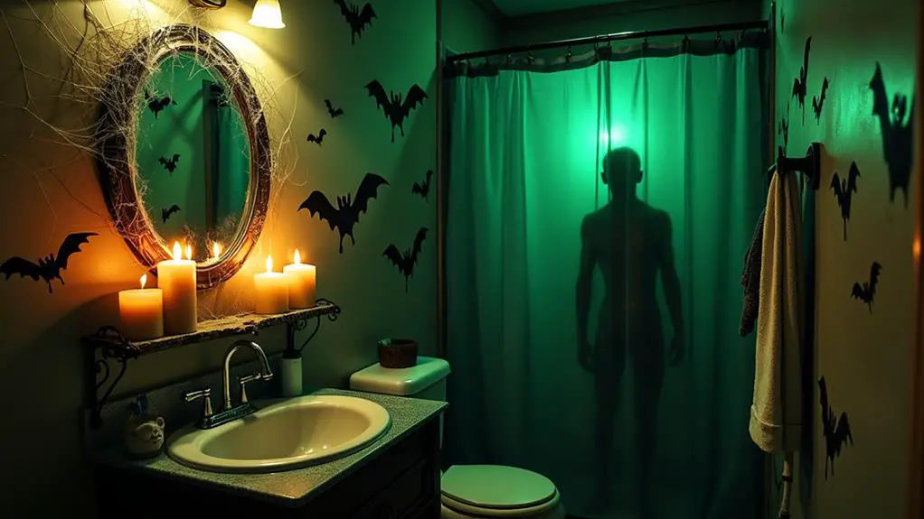 spooky halloween bathroom decor