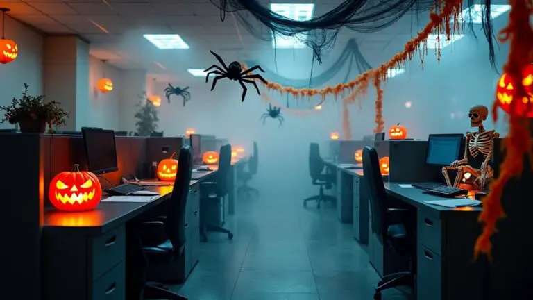 spooky halloween office decor