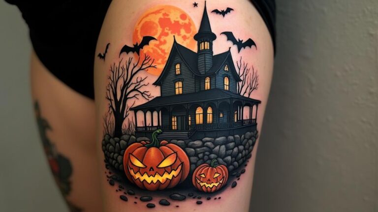 spooky halloween tattoo designs