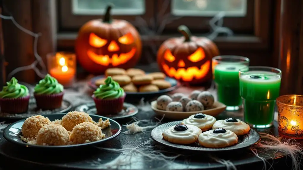 spooky snacks and beverages
