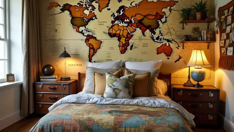 travel inspired bedroom makeover ideas