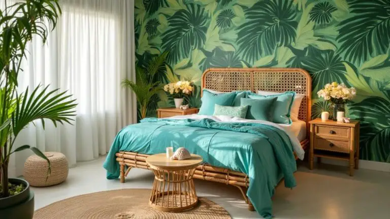 tropical bedroom vacation vibes