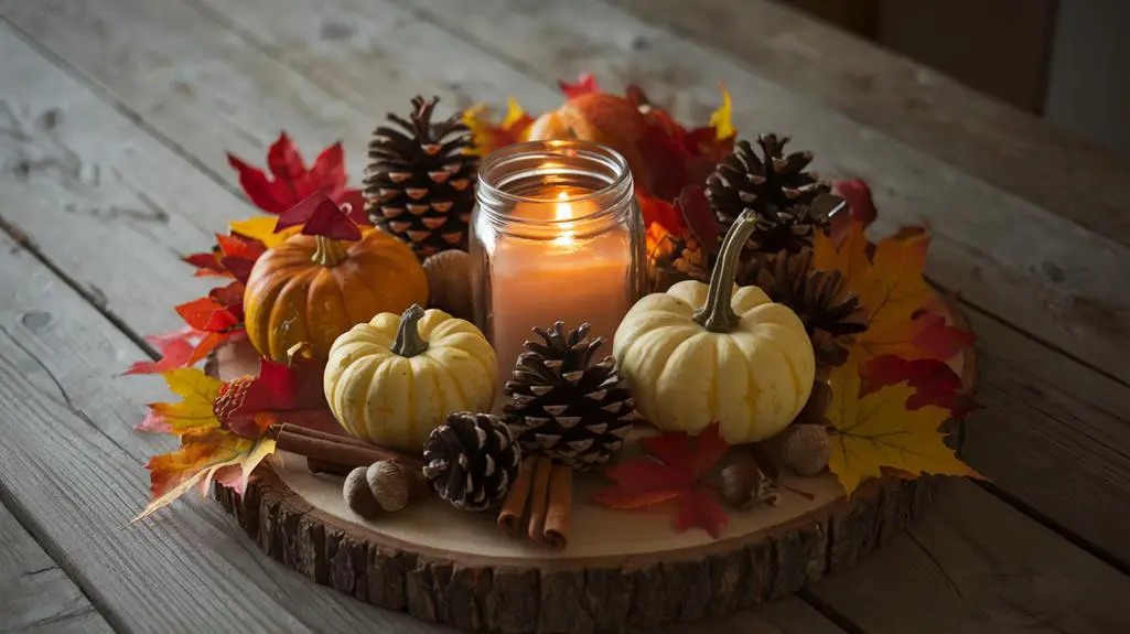 warm fall table decor
