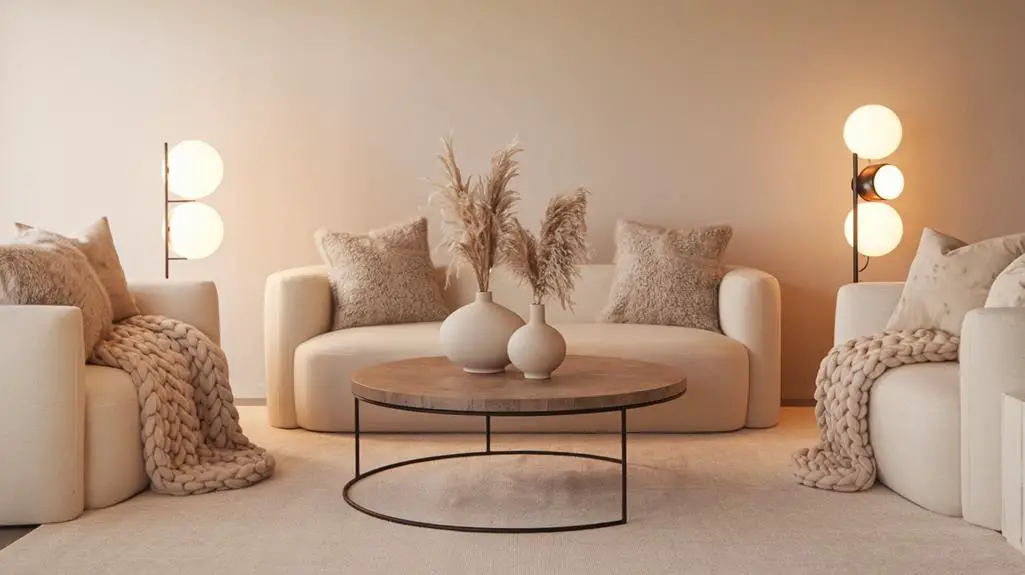warm neutral textured fabrics